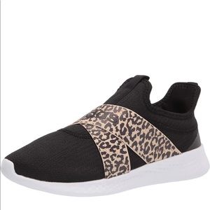 Adidas cloudfoam super, black with leopard, practically brand new!